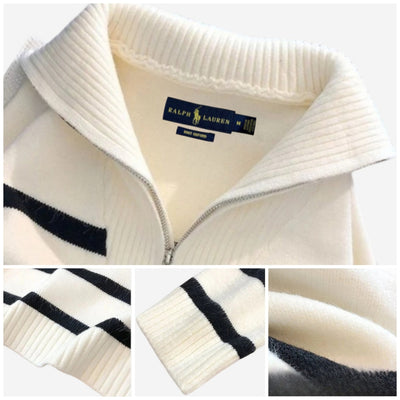 RL™ Striped Quarter-Zip Sweater