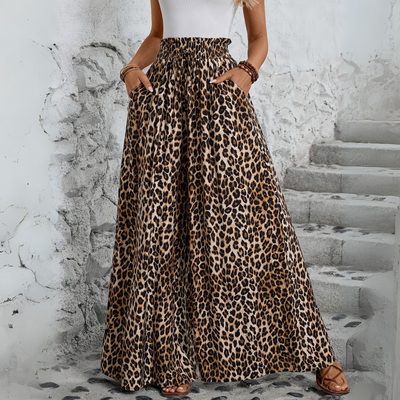 Kate | Elegant Leopard Print Pants
