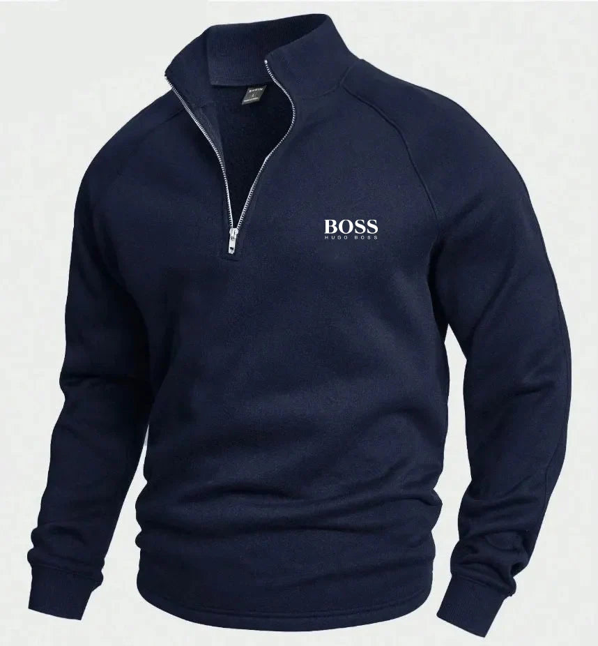 BSS™ Cotton Half Zip Jumper