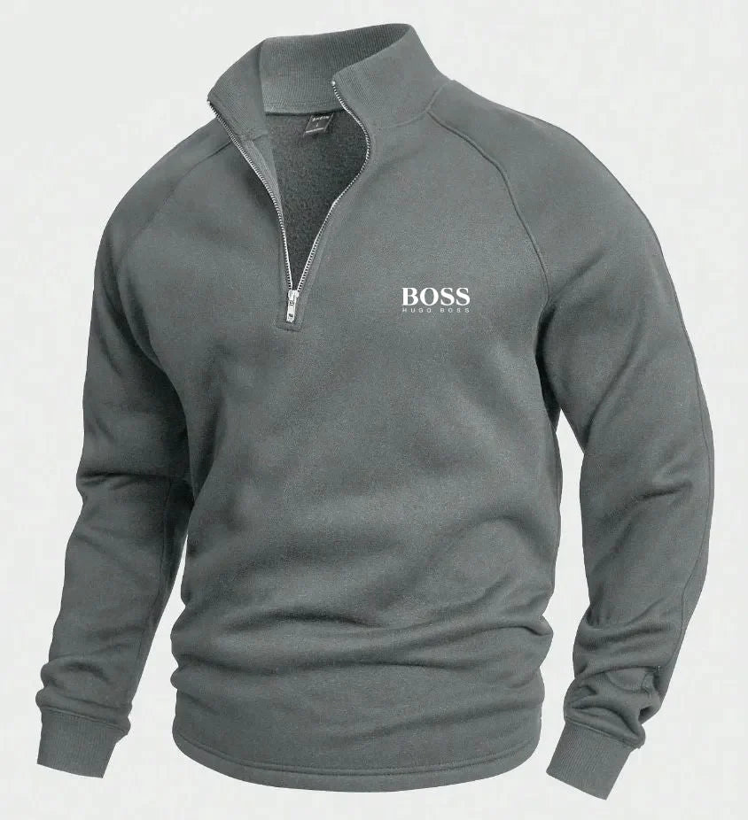 BSS™ Cotton Half Zip Jumper