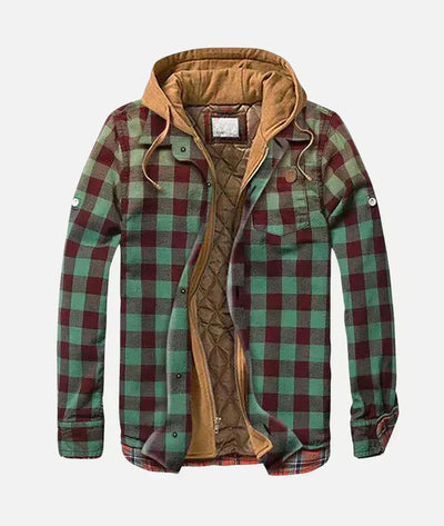 Plaid patchwork jacket