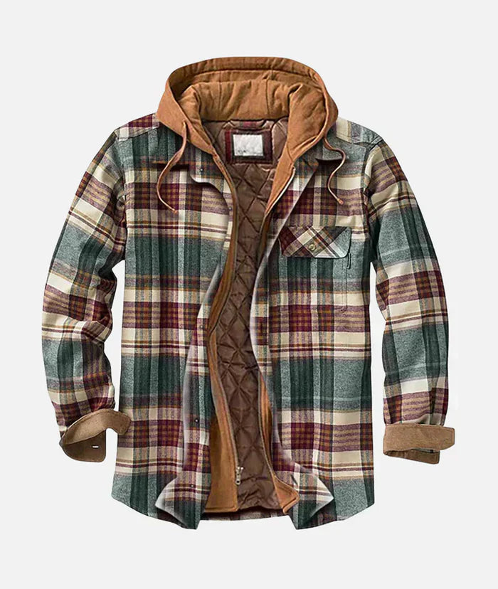 Plaid patchwork jacket