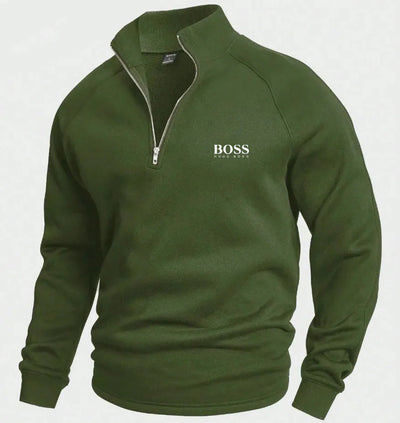 BSS™ Cotton Half Zip Jumper
