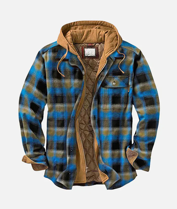 Plaid patchwork jacket