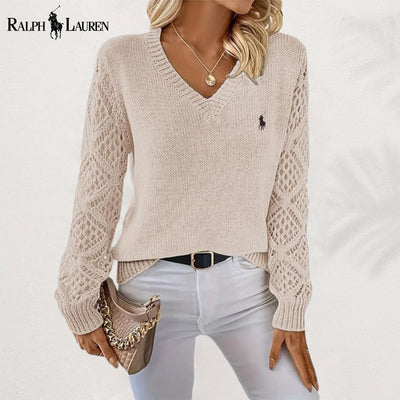 RL™ Elegant Knit V-Neck Sweater