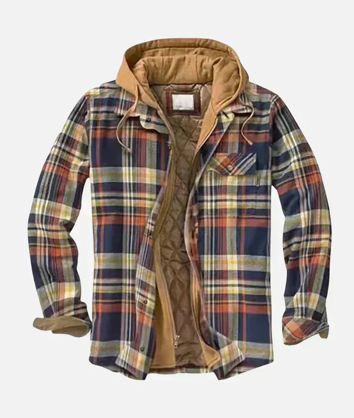 Plaid patchwork jacket