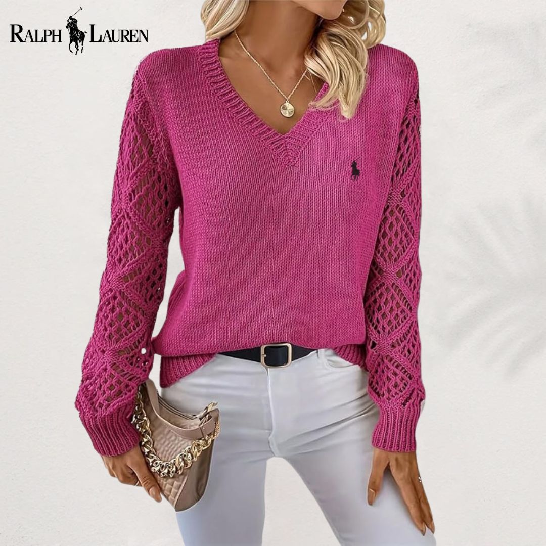 RL™ Elegant Knit V-Neck Sweater