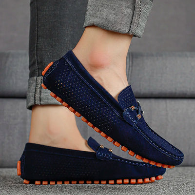 Perforated Leather Loafers