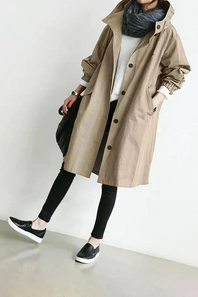 Stylish and water-repellent trench coat
