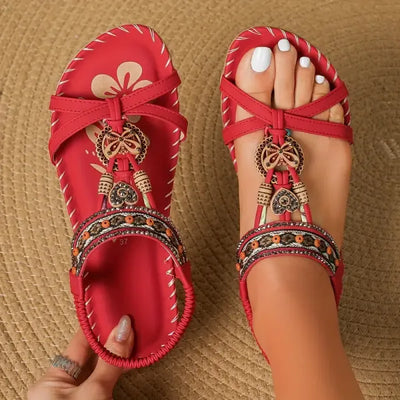 Beaded Slingback Sandals