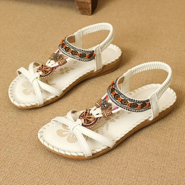 Beaded Slingback Sandals