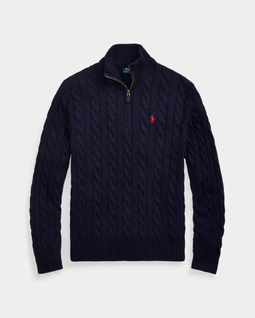 RL™ Cable-Knit Cotton Quarter-Zip Jumper