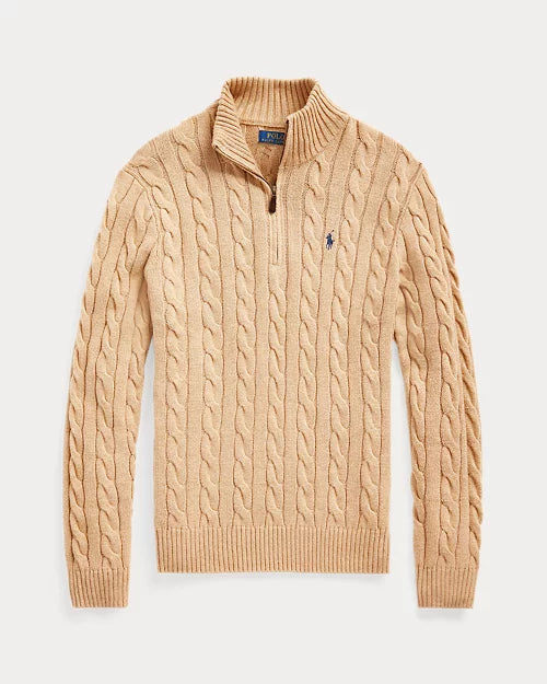 RL™ Cable-Knit Cotton Quarter-Zip Jumper