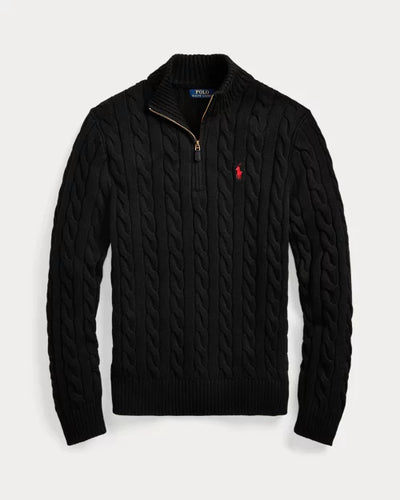 RL™ Cable-Knit Cotton Quarter-Zip Jumper