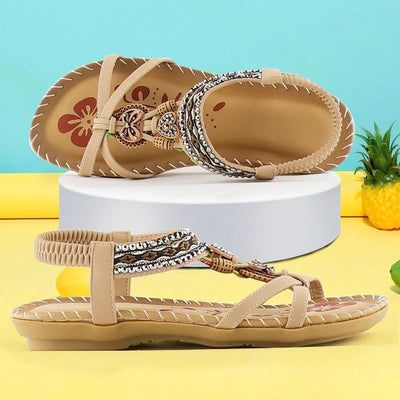 Beaded Slingback Sandals