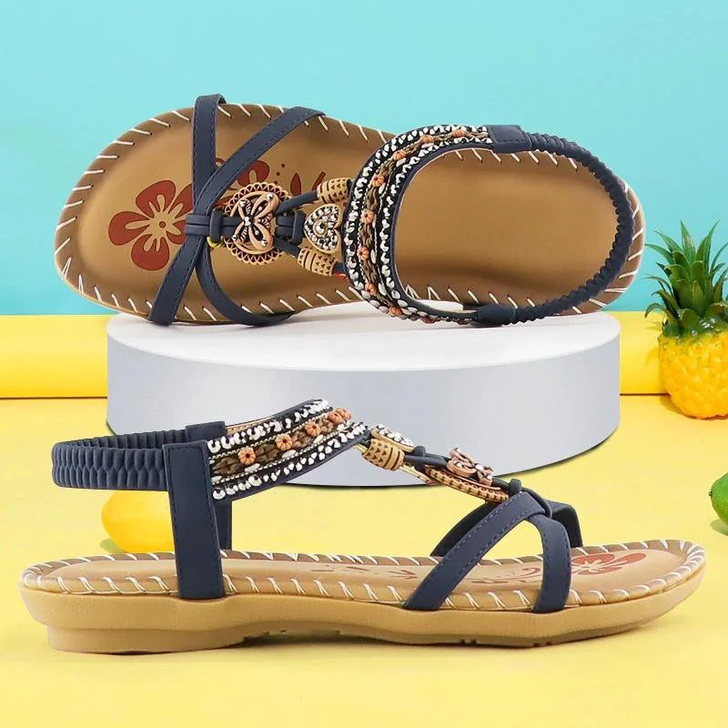 Beaded Slingback Sandals