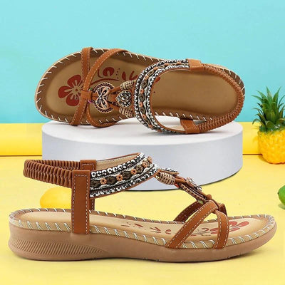 Beaded Slingback Sandals